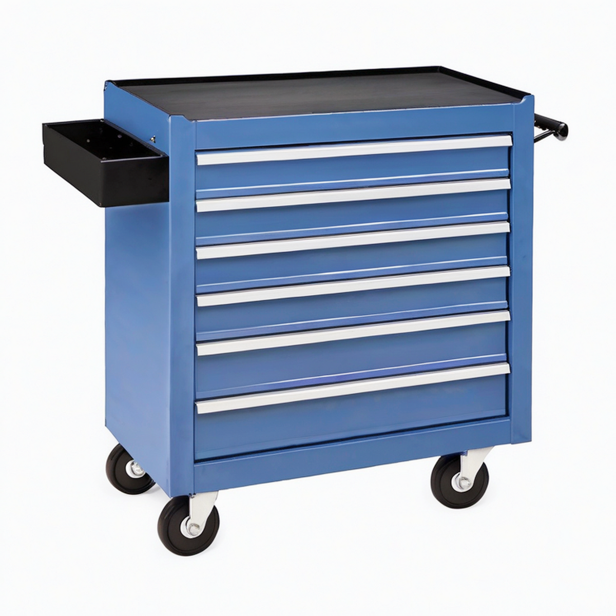 Servante d atelier 77 x 46 x 97 cm en acier bleu avec 7 tiroirs et roulettes